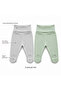 2-Piece Baby Pants with Booties, Wide Foldable Waistband, Interlock - 5