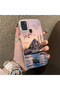 Samsung Galaxy A21S Compatible Silicone Edge Hard Back Case Istanbul Patterned Couple Phone Case - 3