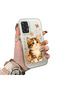 Samsung Galaxy A52 Compatible Silicone Edge Hard Back Case Cat Pattern Loving Couple Phone Case