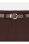 72821 Belted Curved Leg Trousers - Brown - 7