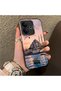 Vivo V60 Lite 5g Compatible Silicone Edge Hard Back Case Istanbul Patterned Lovers Couple Phone Case - 3