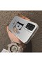 Samsung Galaxy A73 Compatible Silicone Edge Hard Back Case Letter E Patterned Lover Couple Phone Case - 4