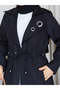 Elisa Waist-Tie Long Women's Trench Coat - 7