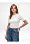 10878 Basic Crew Neck Buttoned Sweater-Ecru - 3