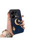 Redmi Note 14S Compatible Silicone Edge Hard Back Case Crescent and Star Pattern Phone Case