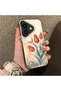 حافظة هاتف متوافقة مع iPhone 16 Plus مصنوعة من السيليكون بحافة صلبة وخلفية صلبة بنمط زهرة التوليب للزوجين - 3