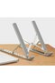 Foldable Laptop Stand for Desk - Portable Aluminum Laptop Holder & Computer Riser | Ergonomic Notebook Stand with Non-Slip Silicone Pads | Stable Cooling Stand for Laptop & Tablet