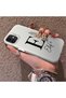 iPhone 12 Mini Compatible Silicone Edge Hard Back Case Letter E Patterned Couple Phone Case - 2