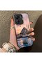 Poco C65 Compatible Silicone Edge Hard Back Case Istanbul Patterned Couple Phone Case - 3