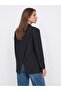 60829 Striped Double-Breasted Blazer-Black - 2