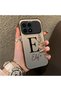 Poco F8 Pro 5g Compatible Silicone Edge Hard Back Case Letter E Patterned Couple Phone Case - 3