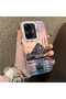 Realme C55 Compatible Silicone Edge Hard Back Case Istanbul Patterned Couple Phone Case - 3