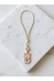 Gilded Pink Cat Metal Evil Eye Beaded Car Mirror Ornament Car Charm - 2
