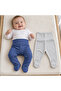 2-Piece Baby Pants with Booties, Wide Foldable Waistband, Interlock - 7