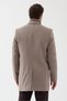 Vienna Men's Mink Filled Front Zippered Regular Fit Wool Thick Cashmere Coat - 8