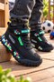 Unisex Winter Mini Boots with Velcro Thermo Anti-Slip Sole Children's Sports Boots - Black Green - 4