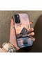 Oppo A54 4g Compatible Silicone Edge Hard Back Case Istanbul Patterned Couple Phone Case - 3