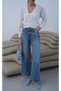 V-Neck Buttoned Knitwear Cardigan Ecru - 5