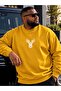 3 Yarn Combed Cotton Plus Size Deer Printed Unisex Sweatshirt Vp6