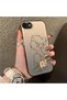iPhone Se 2022 Compatible Silicone Edge Hard Back Case Line Art Patterned Phone Case - 3