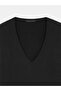 10879 V-Neck Wool Blend Sweater-Black - 7