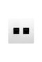 Priză de calculator 2x RJ45 5e SIMON BASIC ALB - 3
