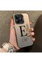 Realme C53 Compatible Silicone Edge Hard Back Case Letter E Patterned Couple Phone Case - 3
