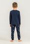 Navy Blue New Year's Father and Son Pajama Set, 100% Cotton, Adult and Children's Pajamas Have Separate Prices - 3