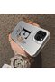 iPhone 11 Pro Compatible Silicone Edge Hard Back Case Letter E Patterned Couple Phone Case - 4