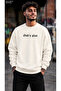 Men's God's Plan Written Gothic Typographic Printed Crew Neck Casual Regular Fit Sweatshirt