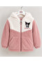 Girls' Hooded Plush Cardigan with Zipper Pockets Soft and Warm 3-8 - 3
