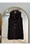 Hayrunisa Long Inflatable Vest with Squeeze Feature-En2223 Brown - 2