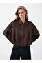 Women's Suede Jacket Bitter Brown Oversize Bomber Jacket with Epaulettes New Season