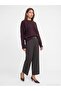 10886 Wool Blend Crew Neck Sweater-Purple - 4