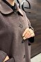 Women's Fox Coat with Button and Pocket Details - 15220Kbn Brown - 2