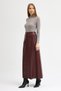 Premium Synthetic Leather Front Zippered Maxi Size Skirt