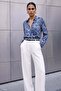 Leopard Patterned Classic Shirt - Navy Blue - 2