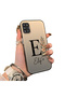 Samsung Galaxy A31 Compatible Silicone Edge Hard Back Case Letter E Patterned Lover Couple Phone Case