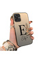 Samsung Galaxy A07 Compatible Silicone Edge Hard Back Case Letter E Patterned Lover Couple Phone Case