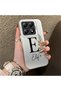 Mi 14t Pro 5g Compatible Silicone Edge Hard Back Case Letter E Patterned Couple Phone Case - 3