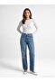 72365 Lyocell Blended Stoned Wide Leg Jeans-Blue