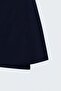 Satin Short Skirt - Navy Blue - 3