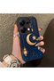 Poco M6 Pro 4g Compatible Silicone Edge Hard Back Case Crescent and Star Pattern Phone Case - 3