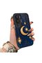 Vivo Y31 5g Compatible Silicone Edge Hard Back Case Crescent and Star Pattern Phone Case