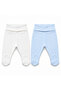 2-Piece Baby Pants with Booties, Wide Foldable Waistband, Interlock