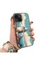 iPhone 15 Plus Compatible Silicone Edge Hard Back Case Galata Tower Patterned Phone Case