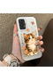Samsung Galaxy A52 Compatible Silicone Edge Hard Back Case Cat Pattern Loving Couple Phone Case - 3