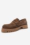 Vionel Earth Suede Genuine Leather Women's Loafer Shoes - 8