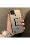 حافظة هاتف متوافقة مع Realme C21Y مصنوعة من السيليكون بحافة صلبة وخلفية صلبة على شكل حرف E مزينة بنمط حرف E - 3