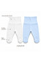 2-Piece Baby Pants with Booties, Wide Foldable Waistband, Interlock - 5